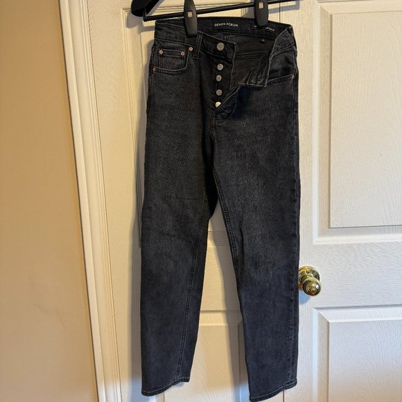 Denim Forum Yoko High Rise Slim, Black Size 25 - Picture 3 of 3